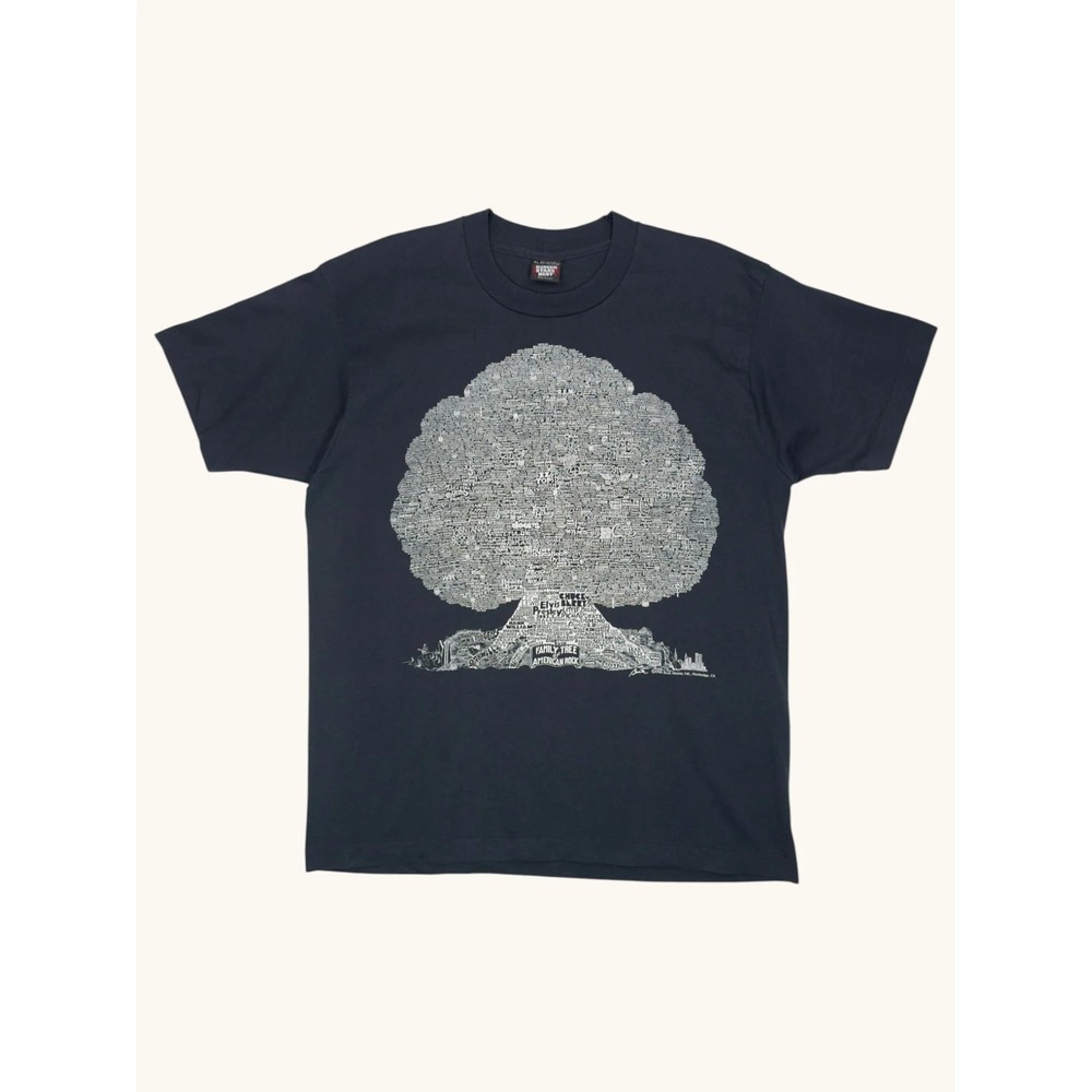 Vintage 1992 Family Tree of American Rock T-Shirt Screen Stars Best XL Black